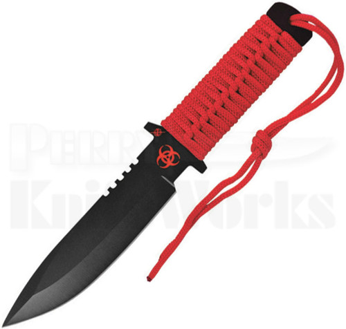 Factory X Low Profile Biohazard Red Knife 