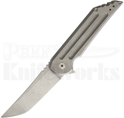 Jake Hoback Kwaiback Mk4 Framelock Flipper Knife (3.75" Stonewash)
