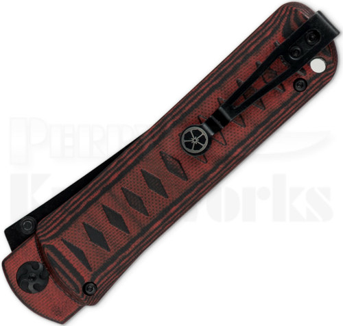 Kizlyar Supreme Whisper Linerlock Knife Black/Red G10 (3.75" Black)