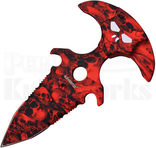 Z-Hunter Push Dagger Knife Red Skull Camo 030RDS