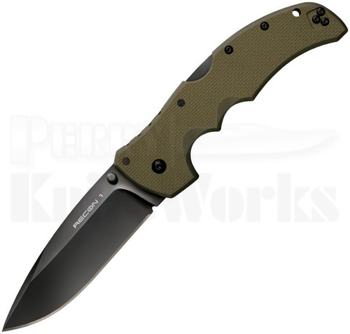 Cold Steel Recon 1 Clip Point Knife OD-Green 27TLCVG @ Perry Knife