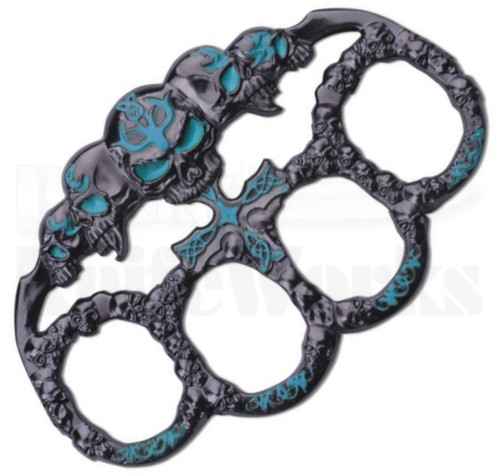 Master Cutlery Skulls Belt Buckle Knuckles PK-2445BL