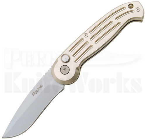 Boker Magnum Drop Point Automatic Knife Silver