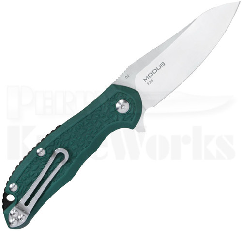 Steel Will Modus Green FRN Flipper Knife (3.25" Satin) F25-12