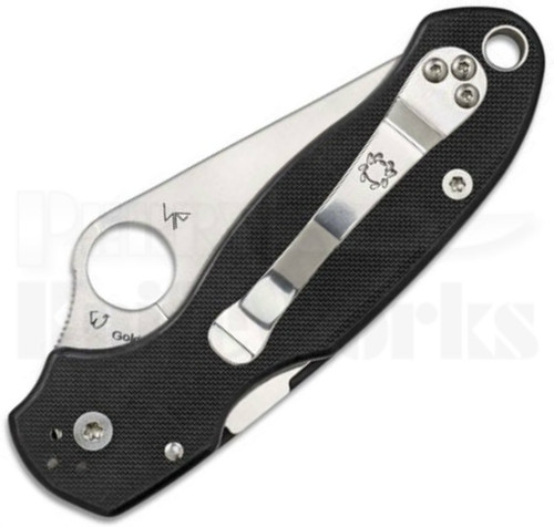 Spyderco Para 3 Compression Lock Knife Black (3" Full Serr) C223GS