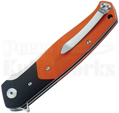 Bestech Knives Swordfish Linerlock Knife Orange/Black G10 (3.8" Satin)
