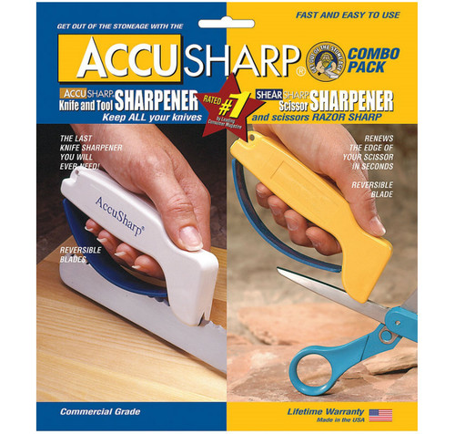 AccuSharp Knife & Tool/Scissor Sharpener Combo Pack 012C