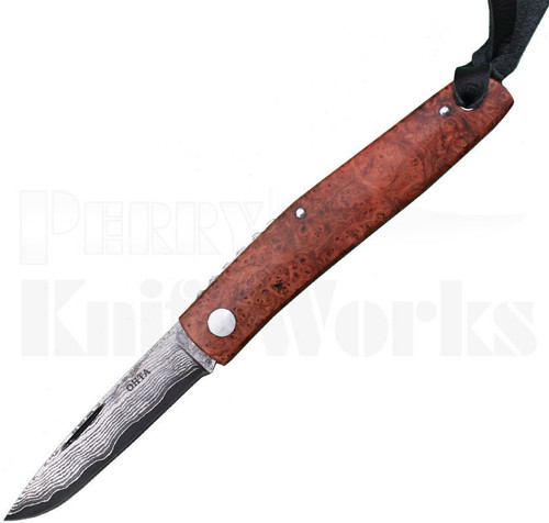 Hiroaki Ohta OLF-75 Slip Joint Knife Amboyna Wood