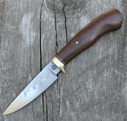 Kevin Slattery Custom Fixed Blade Knife Gidgee Wood w/Hamon