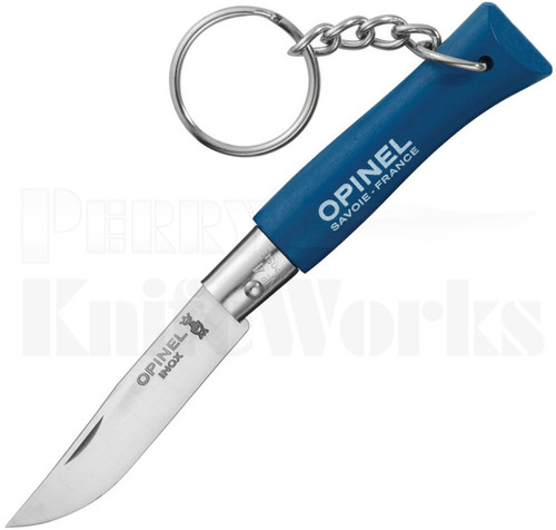 Opinel No. 4 Keyring Knife Blue Beechwood