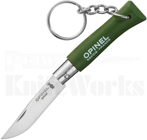 Opinel No. 4 Keyring Knife Green Beechwood