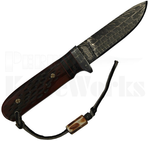 Norm Bardsley Custom Damascus Fixed Blade Hunter Knife