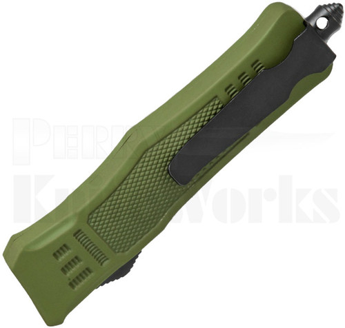 Delta Force OTF Automatic Knife OD-Green Drop Point Blade l Closed