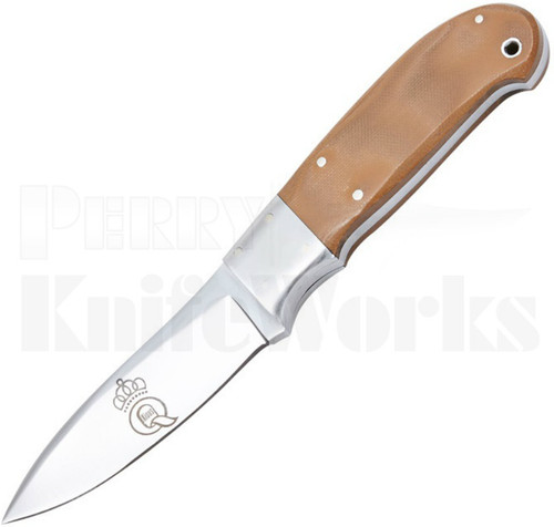 Queen Cutlery Joe Kious Hunter Fixed Blade Knife Brown G10