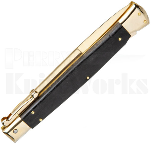 Frank B. 11" Ebony Italian Stiletto Swinguard Gold Plated