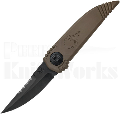 Paragon Phoenix Knife Flat Dark Earth Black Serrated