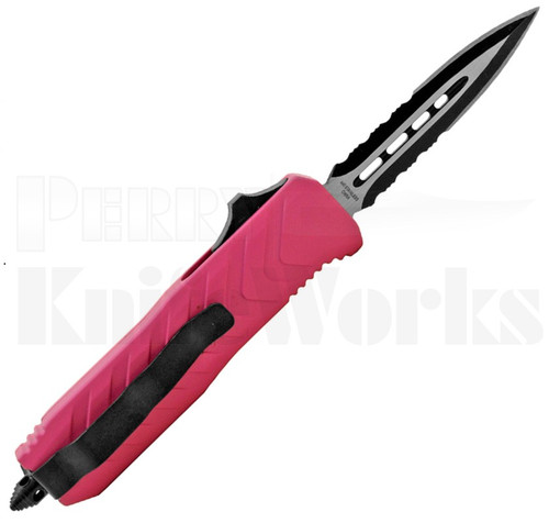 Delta Force OTF Automatic Knife Pink Tread l 2.62" Two-Tone Serrated