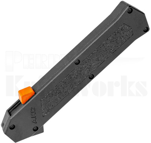 AKC F-16 D/A Bayonet OTF Automatic Knife Black w/Orange Button