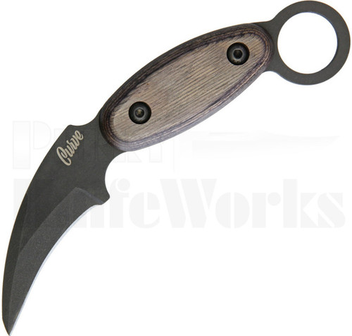 Ontario Curve Karambit Fixed Blade Knife Hardwood 8701