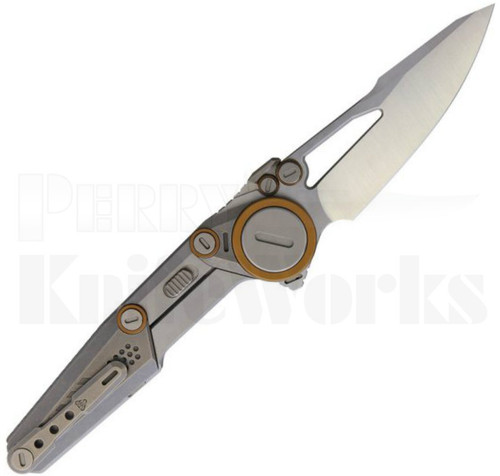 NOC Knives S09 Titanium Frame Lock Knife Gray l For Sale