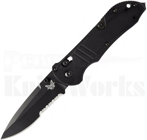 Benchmade Tactical Triage Knife Black 917SBK l Partially Serrated