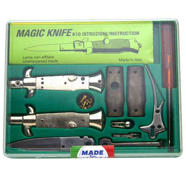 SKM 4" Italian Stiletto Automatic Knife Kit Sim Wood l Perry Knifeworks