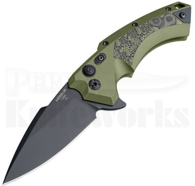 Hogue X5 OD Green Button Lock Knife 34558 @ Perry Knife Works