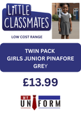 Little Classmates Pinafore - GREY TWIN PACK
