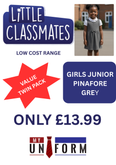 Little Classmates Pinafore - GREY TWIN PACK