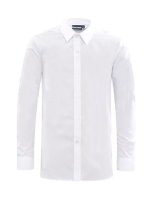 Boys White Shirt Long Sleeve  2 PACK (Senior)