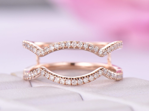 Diamond Ring Guard 14K Rose Gold