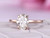 Oval Moissanite Engagement Ring 14K Rose Gold 6x8mm