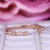 Diamond Wedding Band Half Eternity Anniversary Ring 14K Rose Gold, GAP 5mm