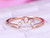 Tiara Wedding Ring Round/Marquise Diamond Band 14K Rose Gold