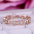 Eternity Vine Ring Diamond Wedding Band 14K Rose Gold