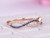 Sapphire / Diamond Wedding Band Half Eternity Infinity Love Ring 14K Rose Gold