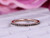 Black Diamond Wedding Band Eternity Thin Anniversary Ring 14K Rose Gold