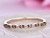 Black Diamond Wedding Band Half Eternity Anniversary Ring 14K Rose Gold