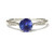 Round Tanzanite Engagement Ring Pave VS Diamond Wedding 14K White Gold 7mm