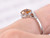 Oval Citrine Engagement Ring Pave Diamond Wedding 14K White Gold 6x8mm