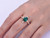 Full Cut Diamond Oval Emerald Engagement Ring 14k Rose Gold 7x9mm