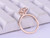 Pear Morganite Engagement Ring Accent Pave Diamond 14K Rose Gold 6x9mm