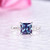 Princess Alexandrite Ring Diamond 14K White Gold 7mm