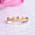 Amethyst Diamond Wedding Band Half Eternity Anniversary Ring 14K Yellow Gold