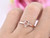 6.5mm Heart Morganite Engagement Ring 14K Rose Gold