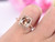 3.2ct 8x10mm Cushion Morganite Ring Milgrain Under Gallery 14K Rose Gold