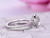 2pc Bridal Set,Round Moissanite Engagement Ring Full Enternity Diamond Band 14K White Gold 8mm