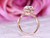 Round Moissanite Engagement Ring Diamond Infinite Love Shank 14K Rose Gold 7.5mm