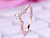 Tiara Round/Marquise Moissanite Wedding Ring 14K Rose Gold