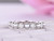 Pearl / Moissanite Wedding Band Half Eternity Anniversary Ring 14K White Gold